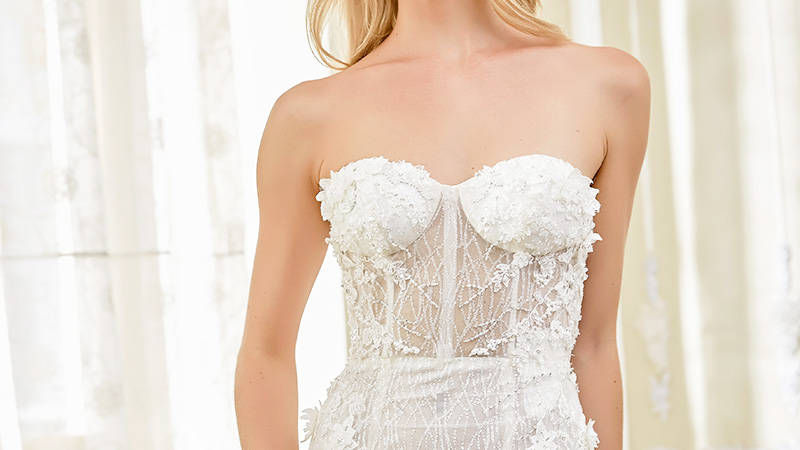 product-Starry Sky Breast applique beading mermaid wedding dress-ROSA BRIDAL-img