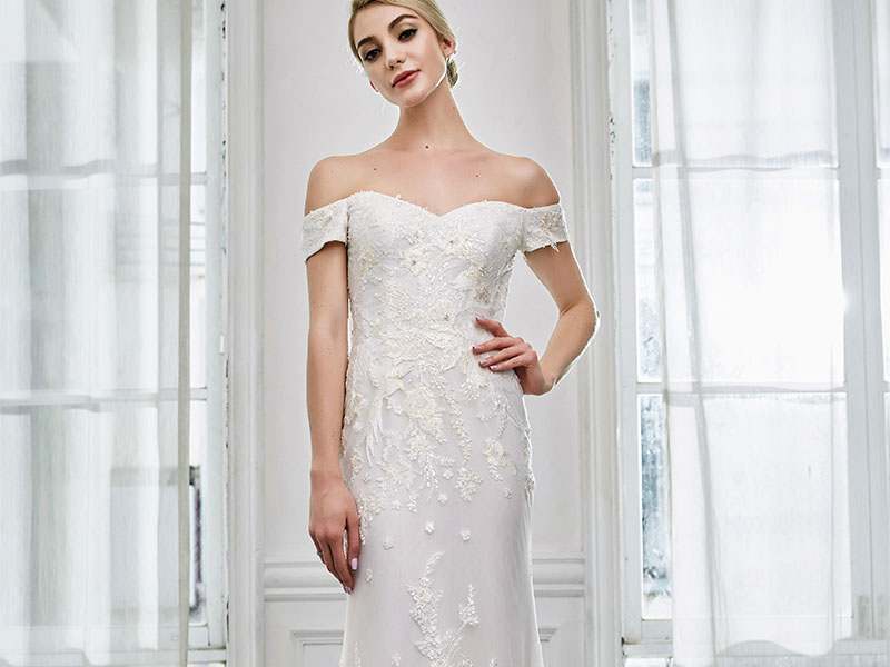 product-ROSA BRIDAL-Brilliant V-neck lace beaded backless mermaid wedding dress-img-1
