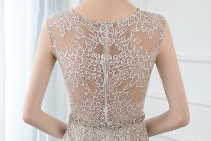product-ROSA BRIDAL-Rosabridal The little mermaid 2020 sexy nude deep V backless lace appliques wedd